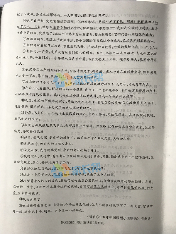 2019重庆中考B卷语文试题
