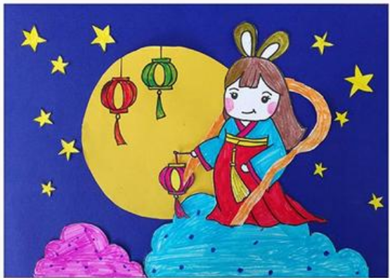 中秋节绘画简单好看儿童画